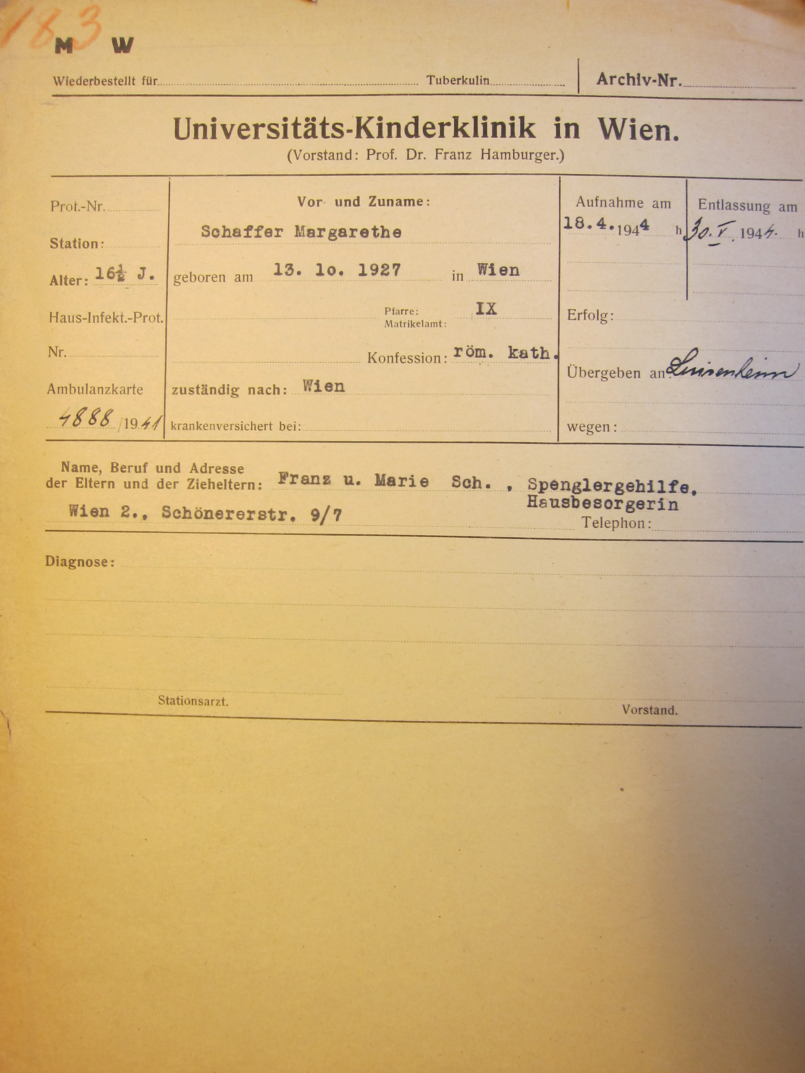 The File of Margarete Schaffer