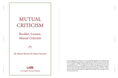 LARB Mutual Criticism Booklet